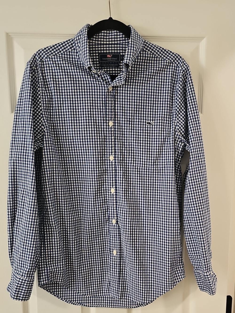 Vineyard Vines Blue and White Gingham Button-Down Shirt